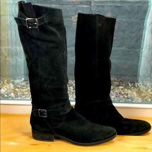 OFFER $20,Sam Edelman Tall suede boots flat 9 buckle Slouchy